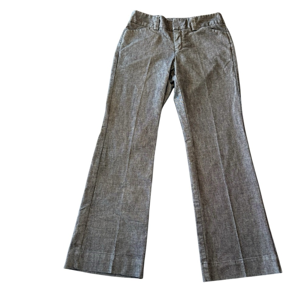 Gap Curvy Fit Flared Leg Pants Gray Denim Trousers Workcore Capsule Wardrobe 10R